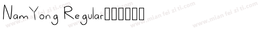 NamYong Regular字体转换